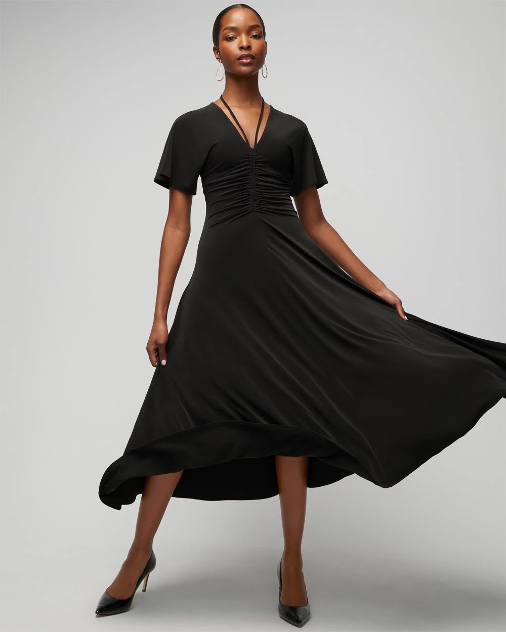 Short midi frock discount